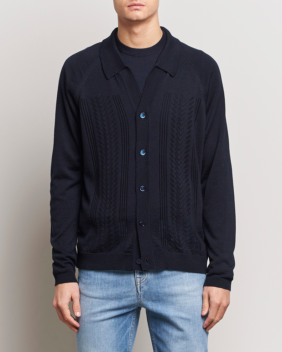 Homme | Pulls Et Tricots | NN07 | Bjarki Wool Cardigan Navy Blue