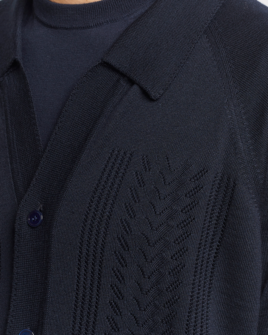Homme | Pulls Et Tricots | NN07 | Bjarki Wool Cardigan Navy Blue