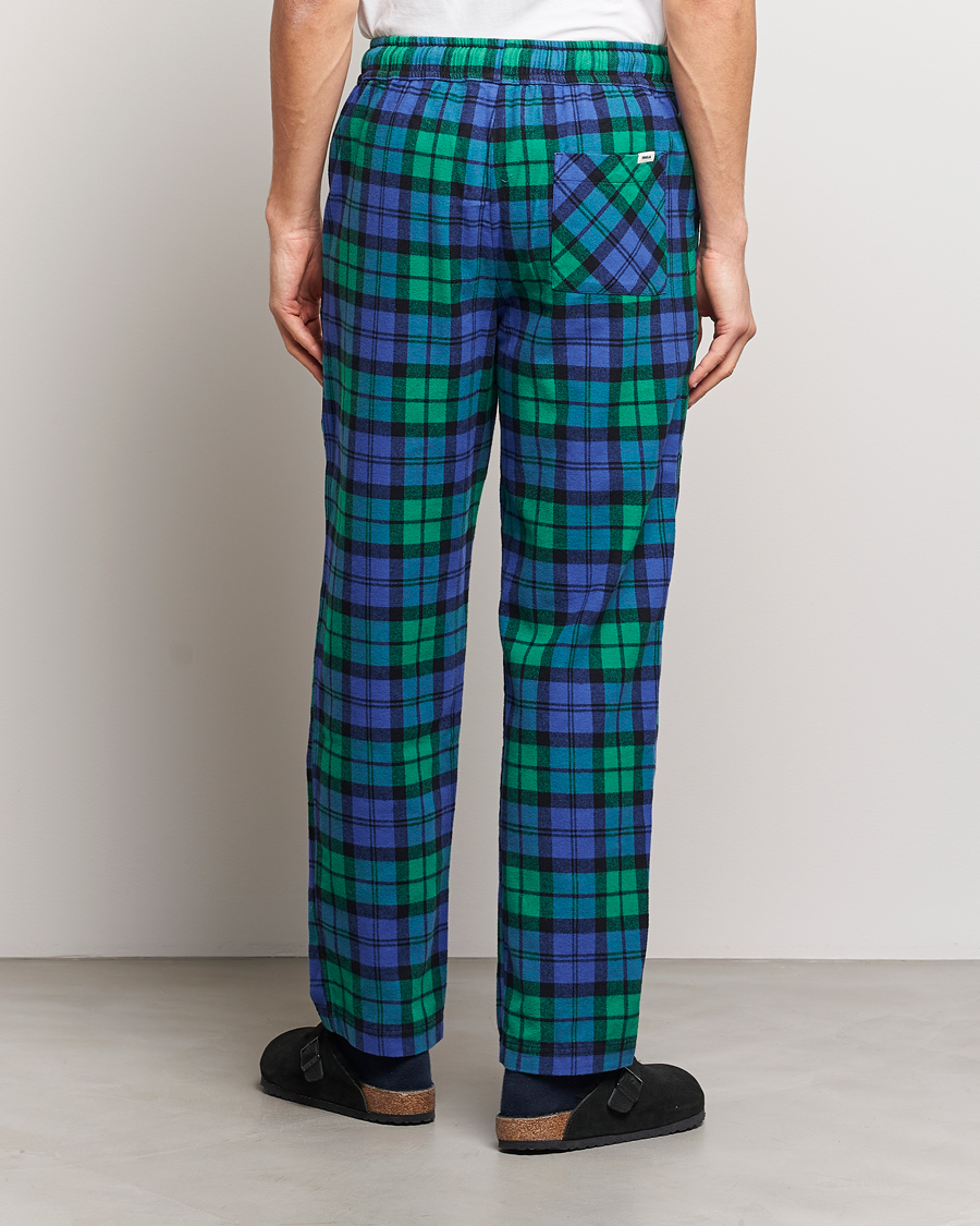 Homme | Peignoirs Et Pyjamas | Tekla | Flannel Checked Pyjama Pants Green/Blue
