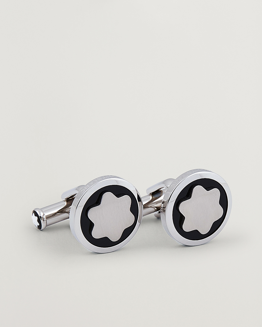 Homme | Boutons De Manchette | Montblanc | Cufflinks Steel Snowcap Onyx