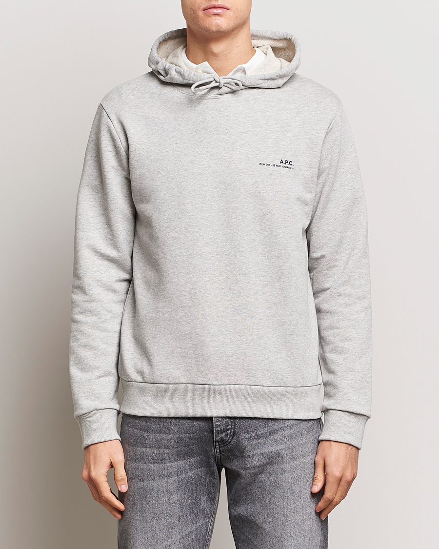 Homme | Sections | A.P.C. | Item Hoodie Heather Grey
