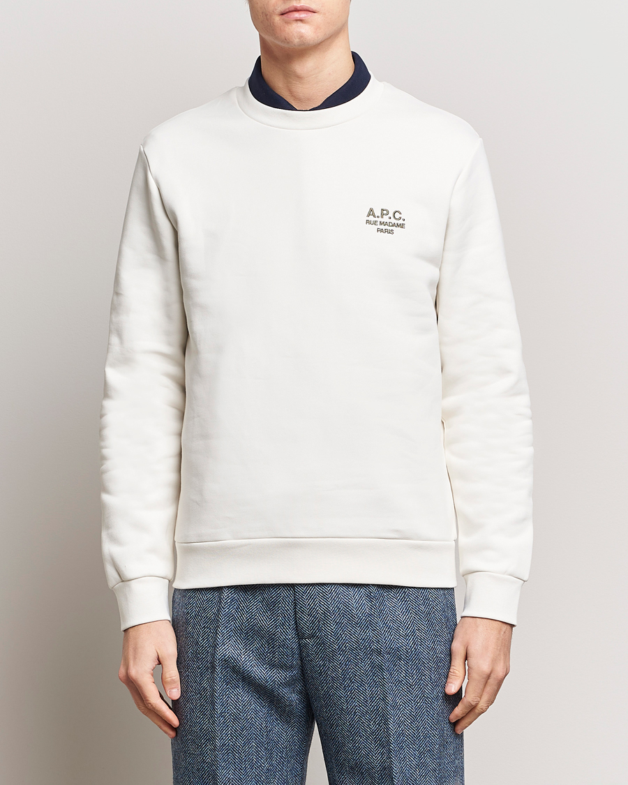 Men | Sweatshirts | A.P.C. | Rider Sweatshirt Chalk