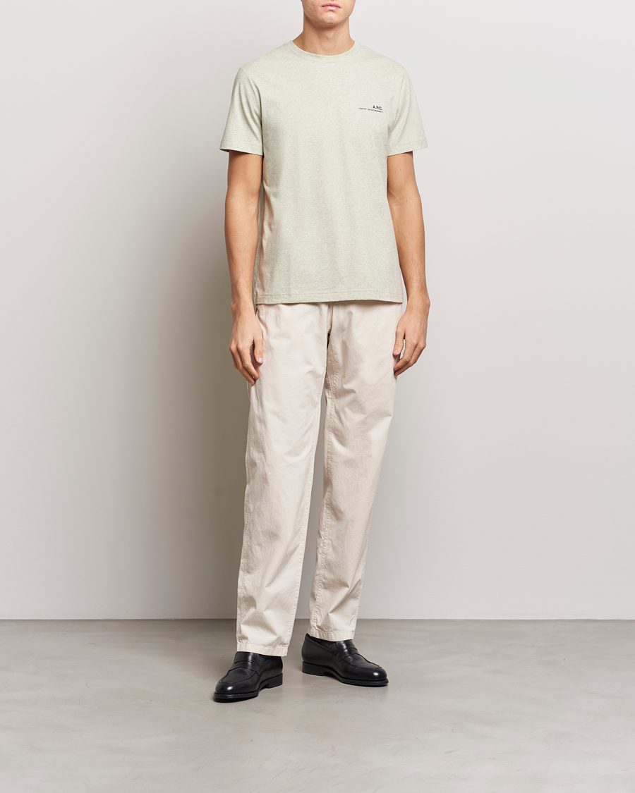 Homme | T-shirts | A.P.C. | Item T-Shirt Vert Pale Chine