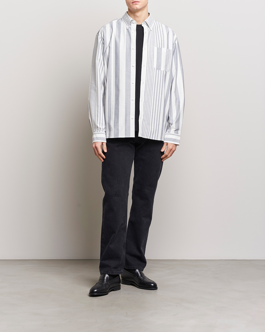 Homme | Chemises | A.P.C. | Mateo Striped Oxford Shirt Marine/White