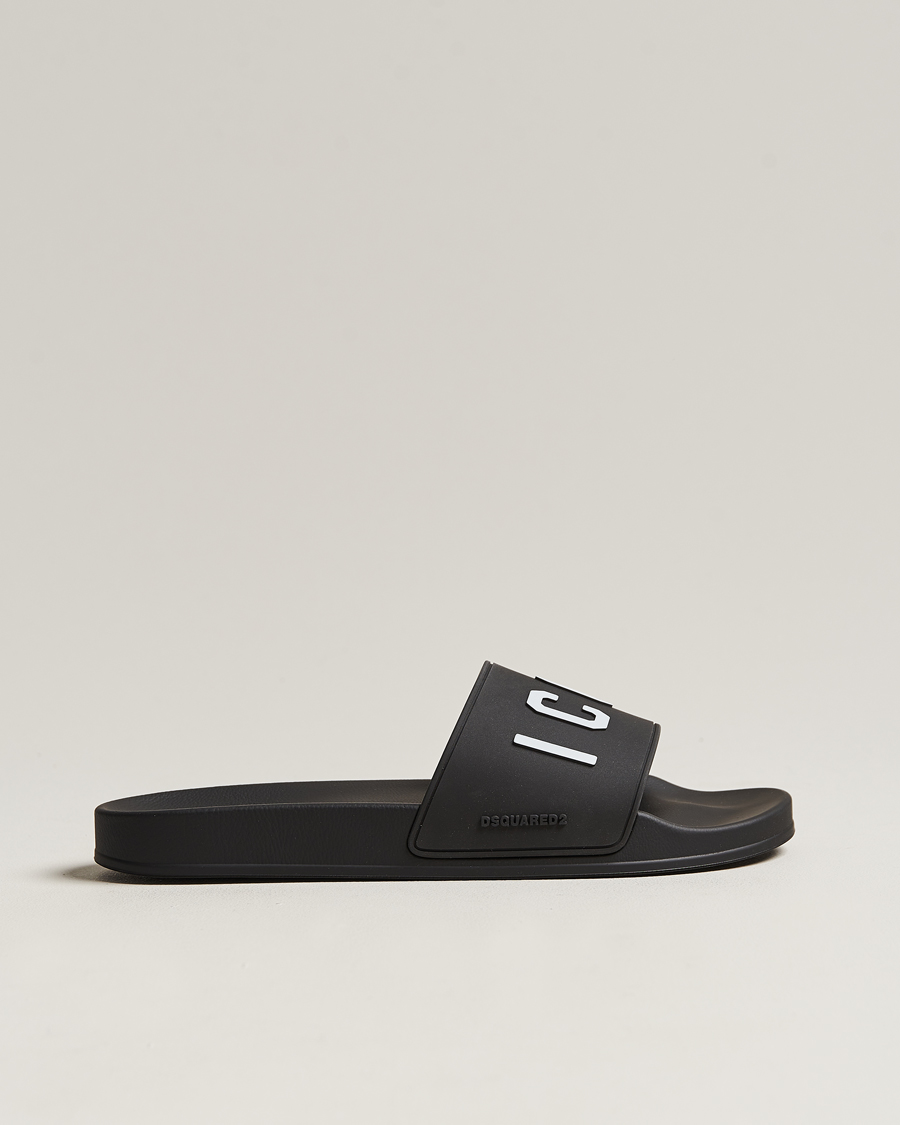 Homme | Dsquared2 Be Icon Slides Black | Dsquared2 | Be Icon Slides Black
