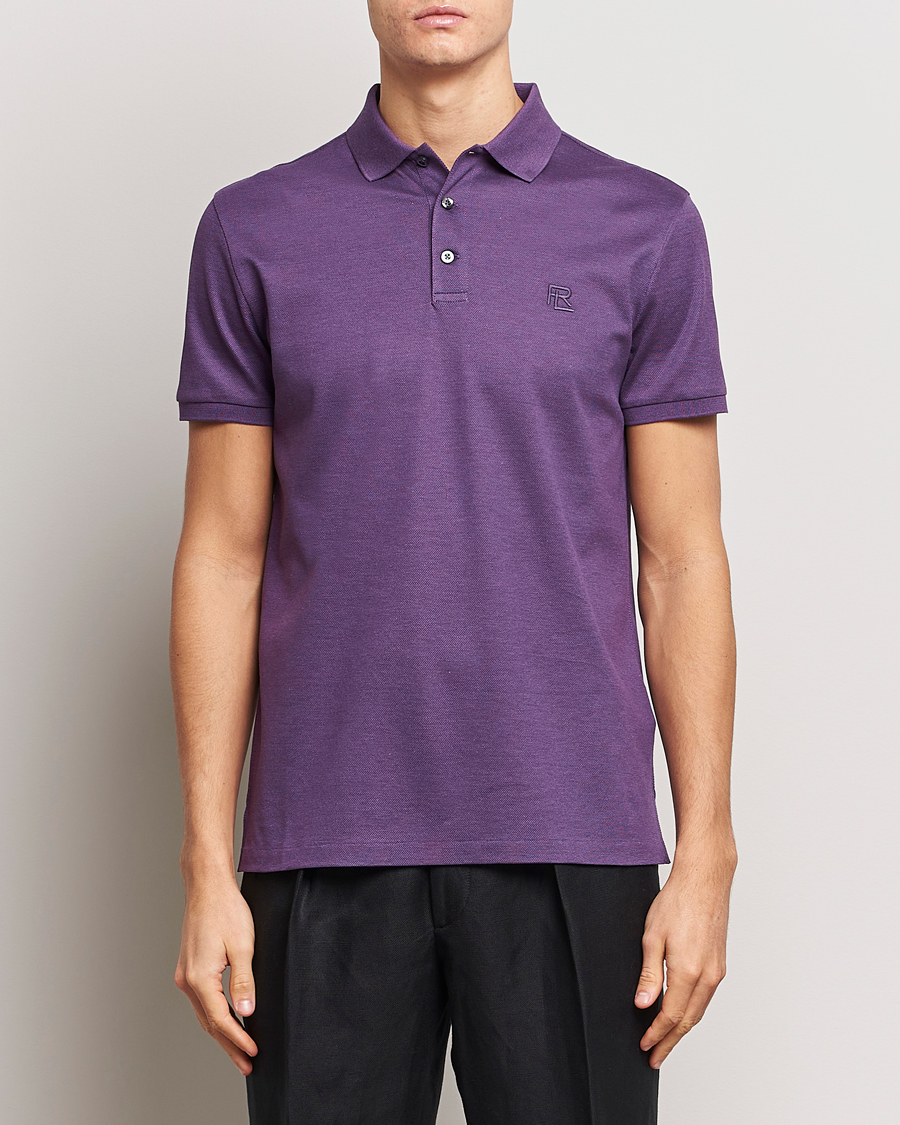 Homme |  | Ralph Lauren Purple Label | Mercerized Cotton Polo Purple Melange