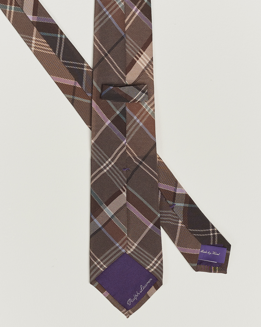 Homme | Ralph Lauren Purple Label Tartan Tie Brown Multi | Ralph Lauren Purple Label | Tartan Tie Brown Multi