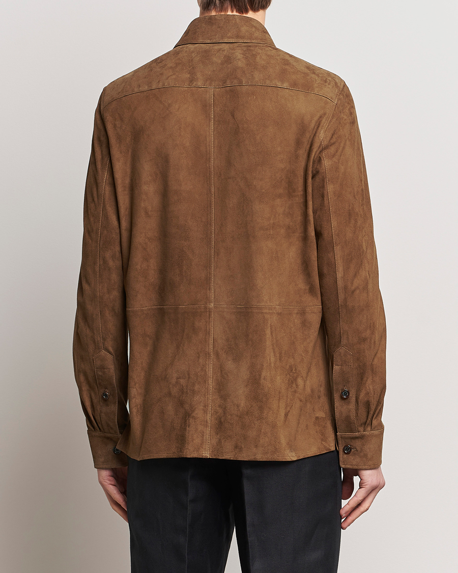 Homme | Manteaux Et Vestes | Ralph Lauren Purple Label | Suede Shirt Jacket Dark Brown