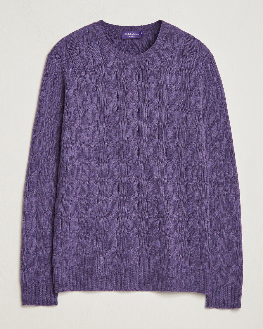 Homme | Pulls Et Tricots | Ralph Lauren Purple Label | Cashmere Cable Sweater Purple Melange