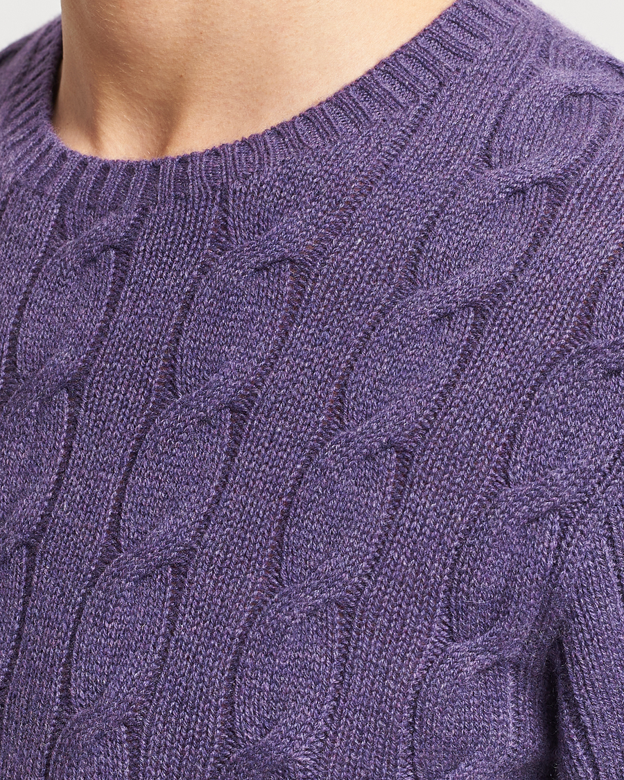 Homme | Pulls Et Tricots | Ralph Lauren Purple Label | Cashmere Cable Sweater Purple Melange