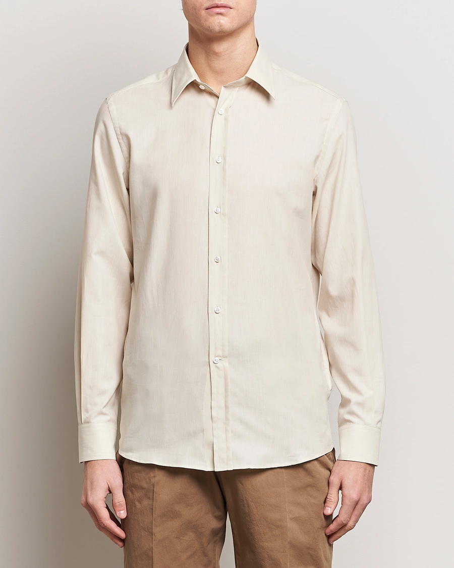 Homme | Chemises Décontractées | Ralph Lauren Purple Label | Soft Cotton Shirt Cream