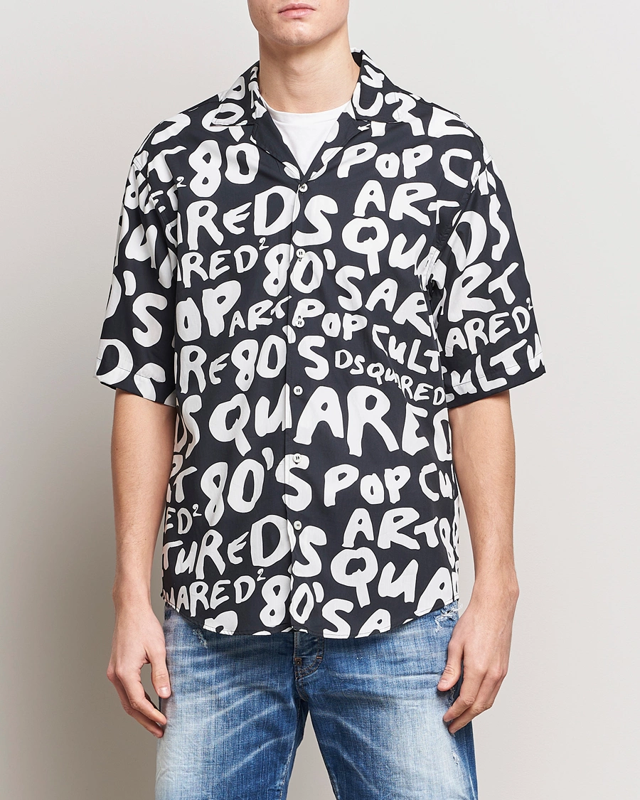 Homme | Chemises À Manches Courtes | Dsquared2 | Pop 80's Bowling Shirt Black