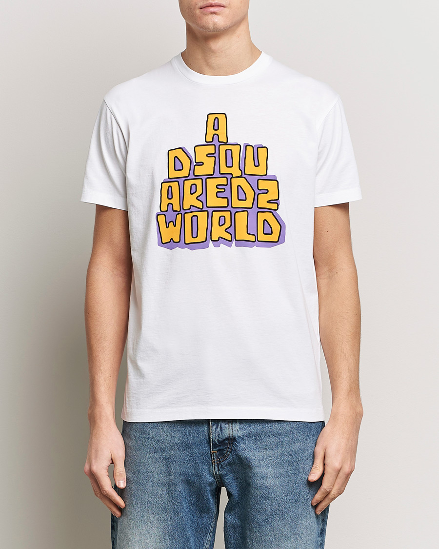 Homme | T-shirts À Manches Courtes | Dsquared2 | Cool Fit Logo Crew Neck T-Shirt White