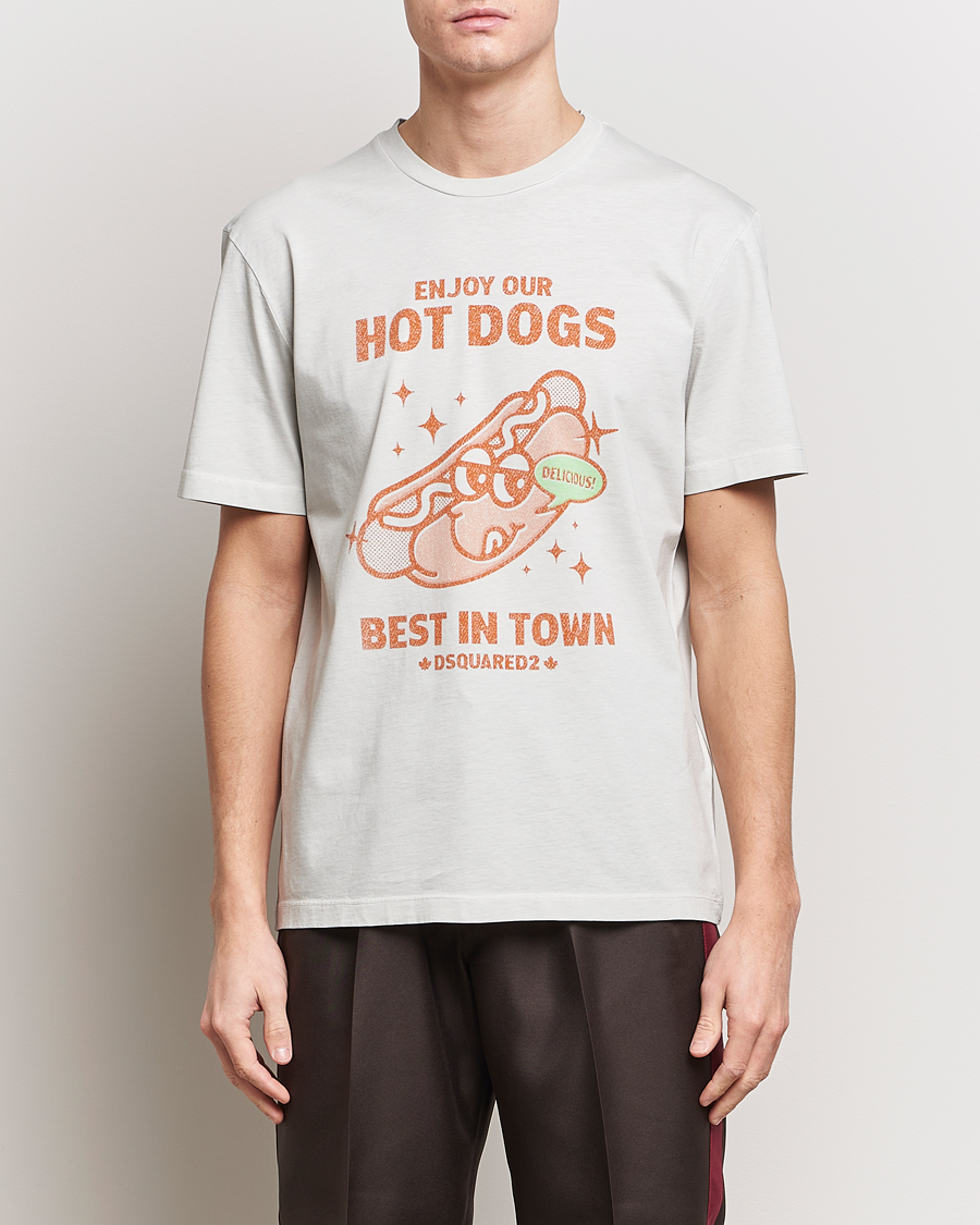 Homme | T-shirts | Dsquared2 | Regular Fit Logo Crew Neck T-Shirt Mint