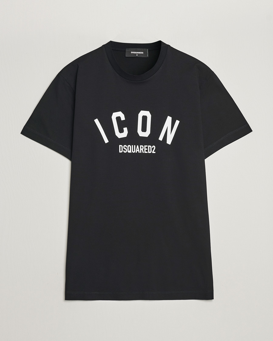 Homme | T-shirts | Dsquared2 | Cool Fit Be Icon Crew Neck T-Shirt Black