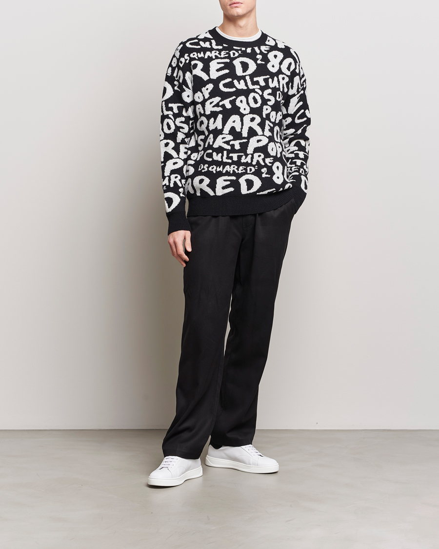 Homme | Pulls Et Tricots | Dsquared2 | Pop 80's Crew Neck Knitted Sweater Black