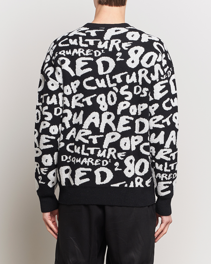 Homme | Pulls Et Tricots | Dsquared2 | Pop 80's Crew Neck Knitted Sweater Black