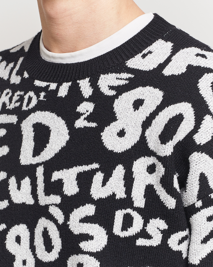 Homme | Pulls Et Tricots | Dsquared2 | Pop 80's Crew Neck Knitted Sweater Black