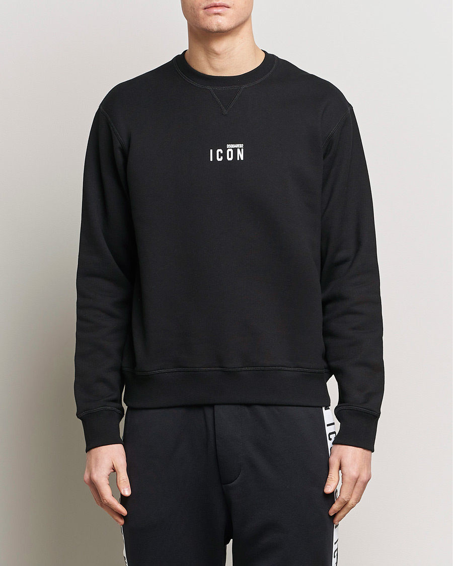 Homme | Pulls Et Tricots | Dsquared2 | Icon Small Logo Crew Neck Sweatshirt Black