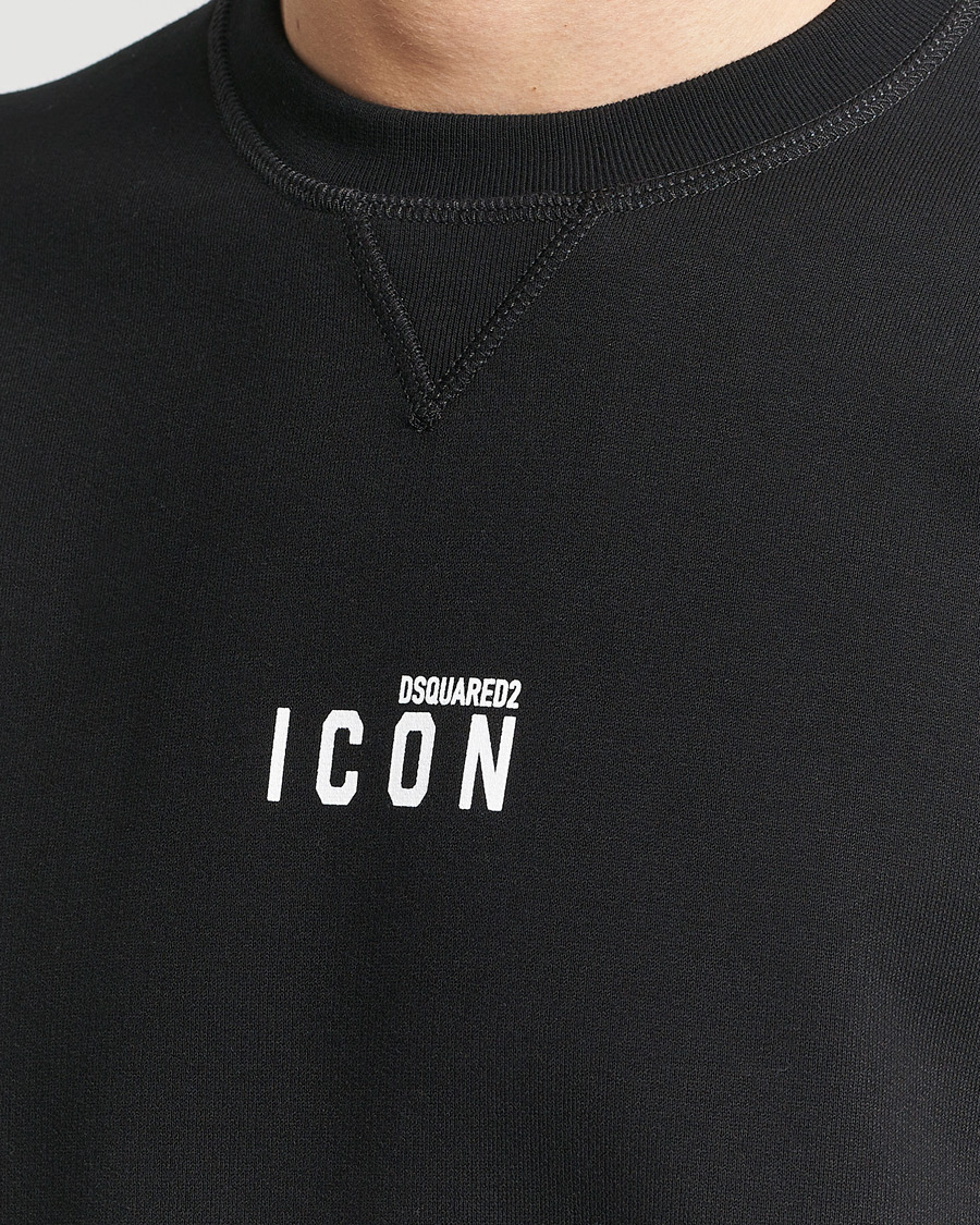 Homme | Pulls Et Tricots | Dsquared2 | Icon Small Logo Crew Neck Sweatshirt Black
