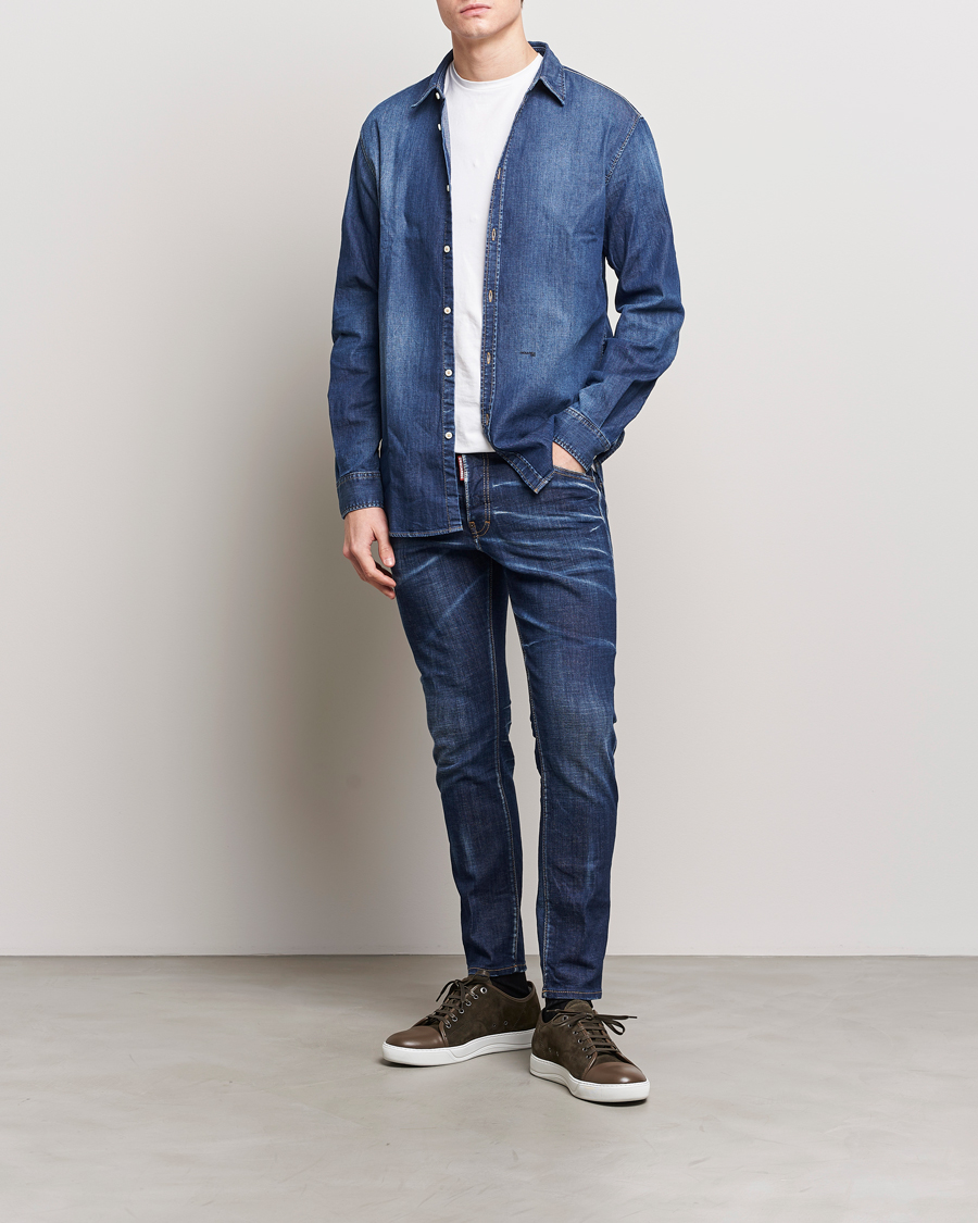 Homme | Jeans | Dsquared2 | Skater Jeans Navy Blue
