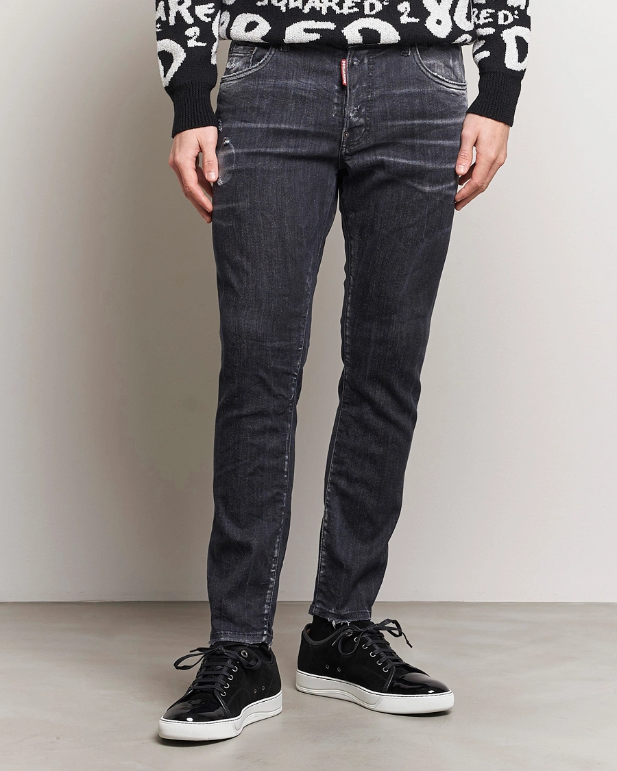 Homme | Jeans Noirs | Dsquared2 | Skater Jeans Washed Black