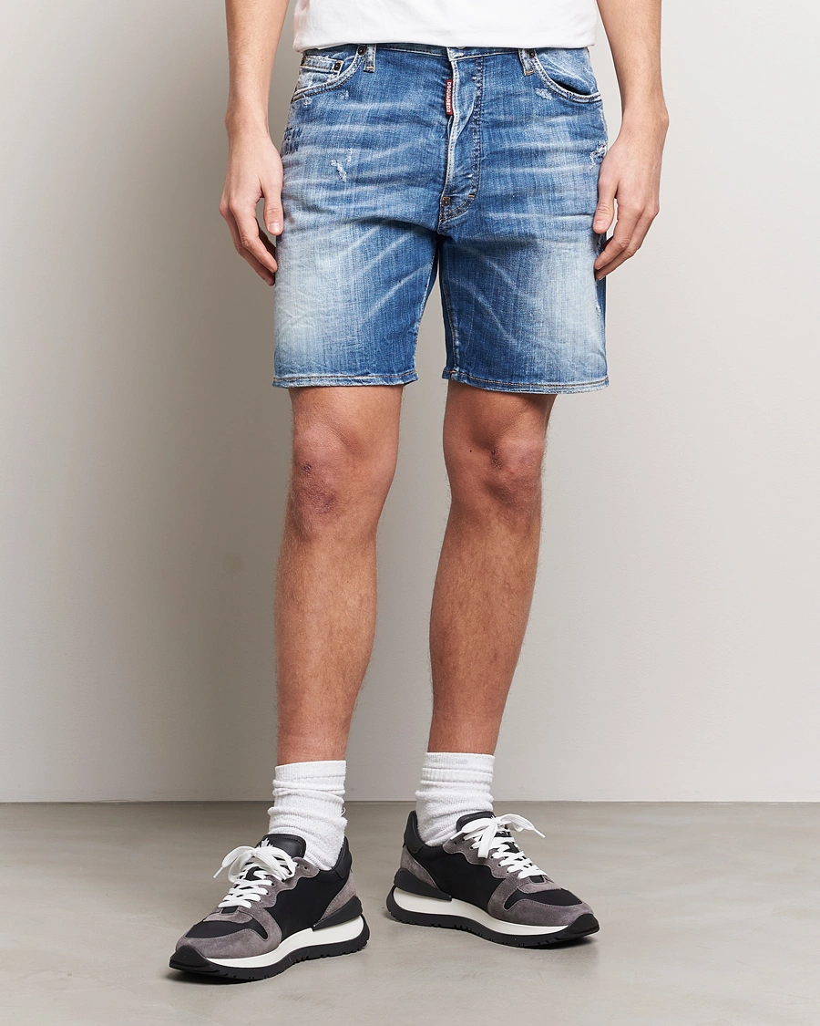 Men | Jeans shorts | Dsquared2 | Marine Denim Shorts Light Blue
