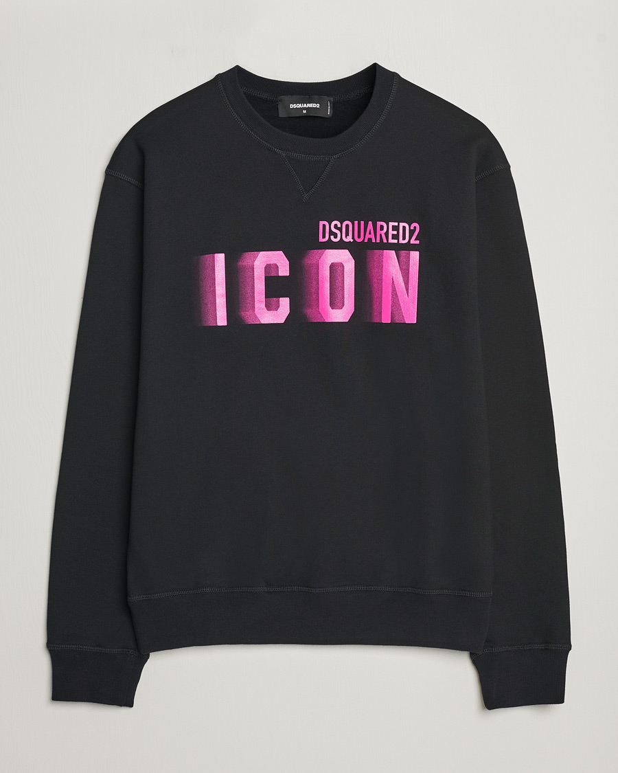 Homme | Pulls Et Tricots | Dsquared2 | Cool Fit Icon Blur Crew Neck Sweatshirt Black