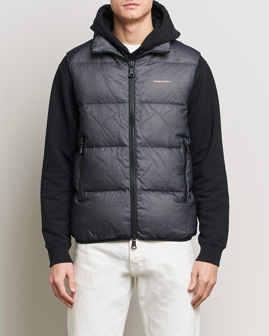 Homme | Manteaux Et Vestes | Dsquared2 | 3D Ripstop Puffer Vest Navy