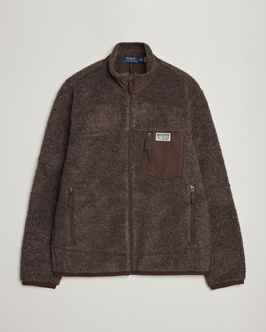 Homme | Manteaux Et Vestes | Polo Ralph Lauren | Hi-Pile Fleece Full-Zip Jacket Dark Beech