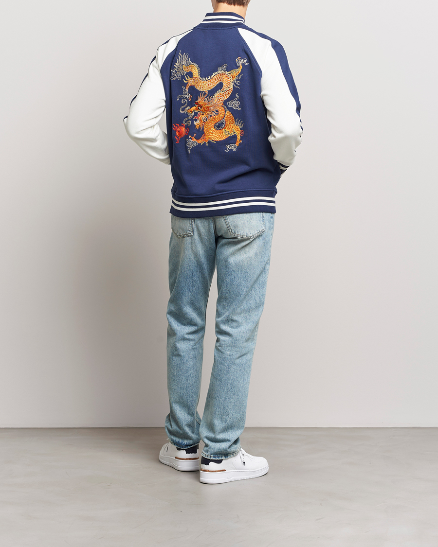 Homme | Manteaux Et Vestes | Polo Ralph Lauren | Lunar New Year Fleece Bomber Jacket Dark Cobalt/Nevis