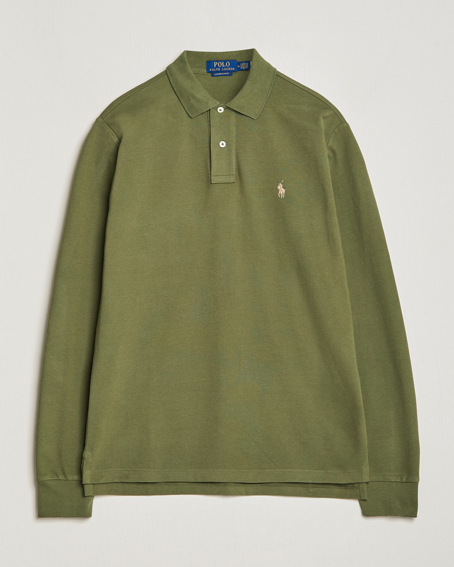 Homme | Pulls Et Tricots | Polo Ralph Lauren | Custom Slim Fit Long Sleeve Polo Dark Sage