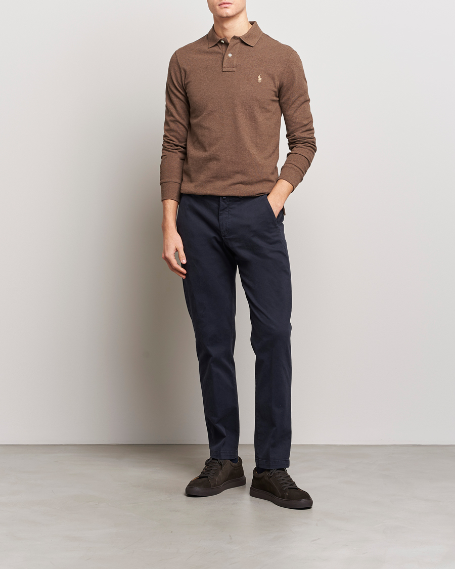 Homme | Pulls Et Tricots | Polo Ralph Lauren | Slim Fit Long Sleeve Polo Cedar Heather
