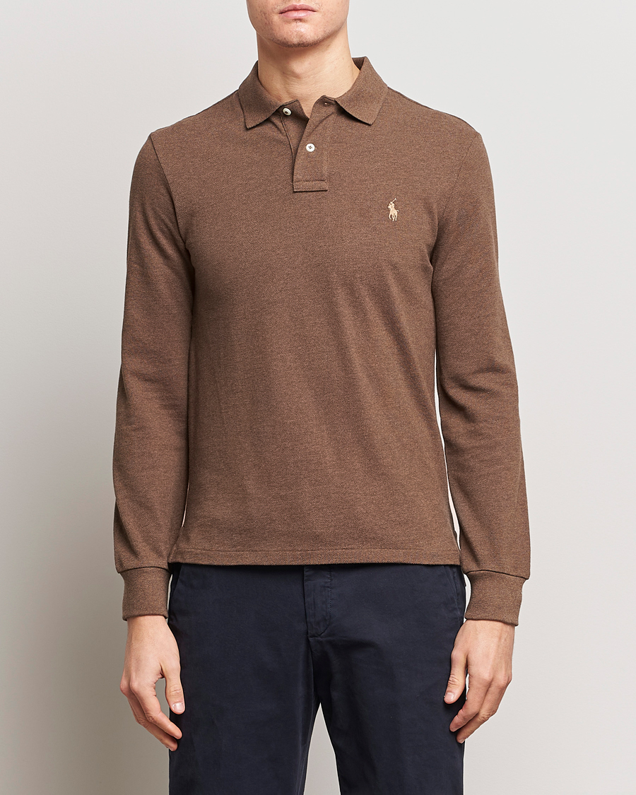 Homme | Sections | Polo Ralph Lauren | Slim Fit Long Sleeve Polo Cedar Heather