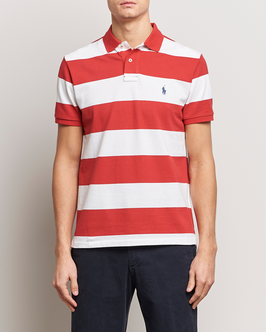 Homme |  | Polo Ralph Lauren | Barstriped Polo Post Red/White