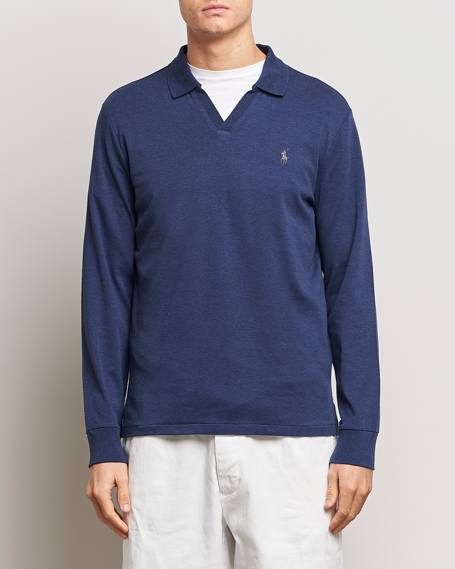 Homme | Polos | Polo Ralph Lauren | Long Sleeve Polo Shirt Navy Heather 