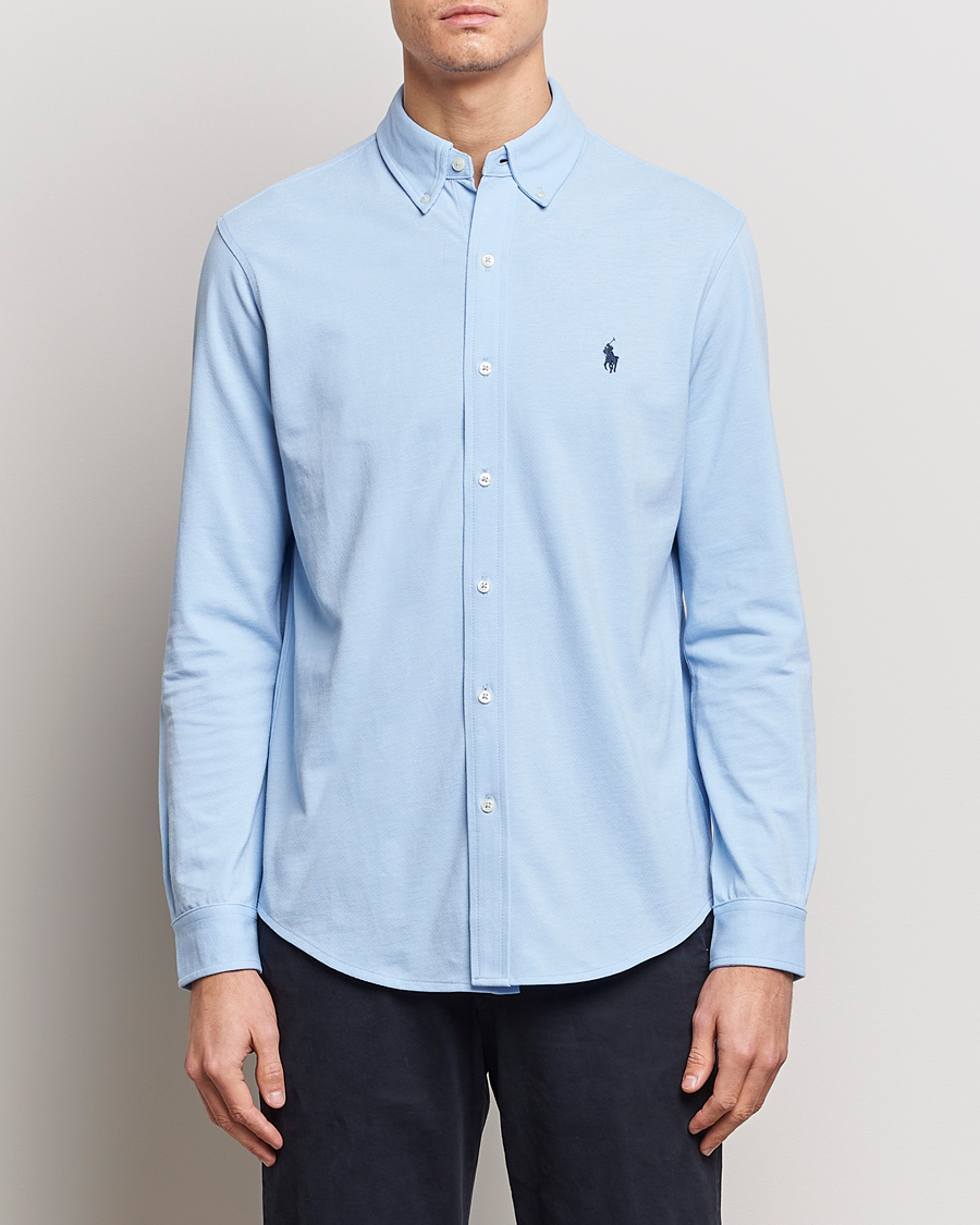 Homme | Chemises | Polo Ralph Lauren | Slim Fit Featherweight Mesh Shirt Bluebell