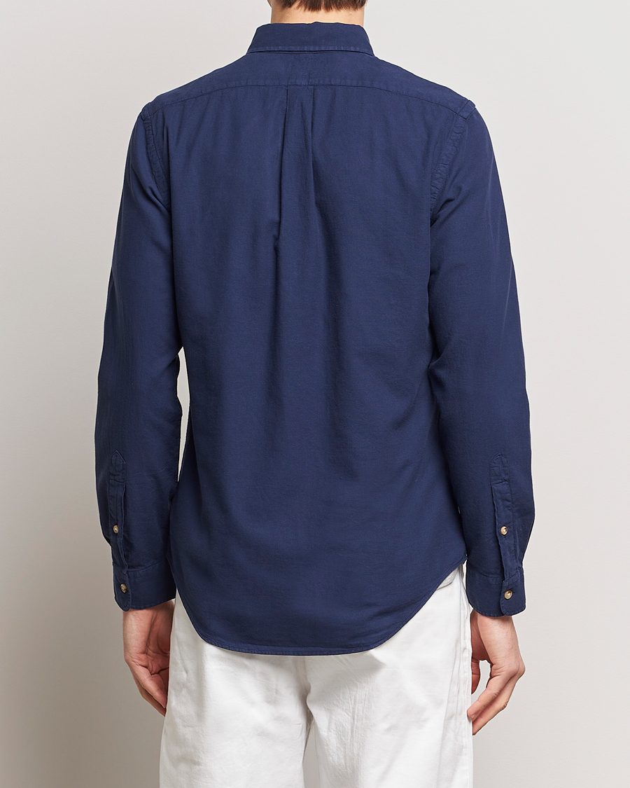 Homme | Chemises | Polo Ralph Lauren | Slim Fit Cotton Textured Shirt Dark Indigo