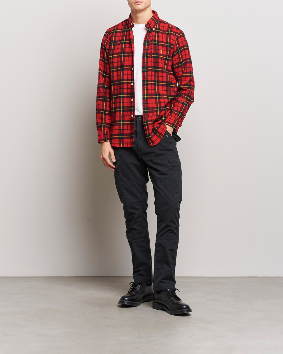 Homme | Chemises | Polo Ralph Lauren | Lunar New Year Flannel Checked Shirt Red/Black