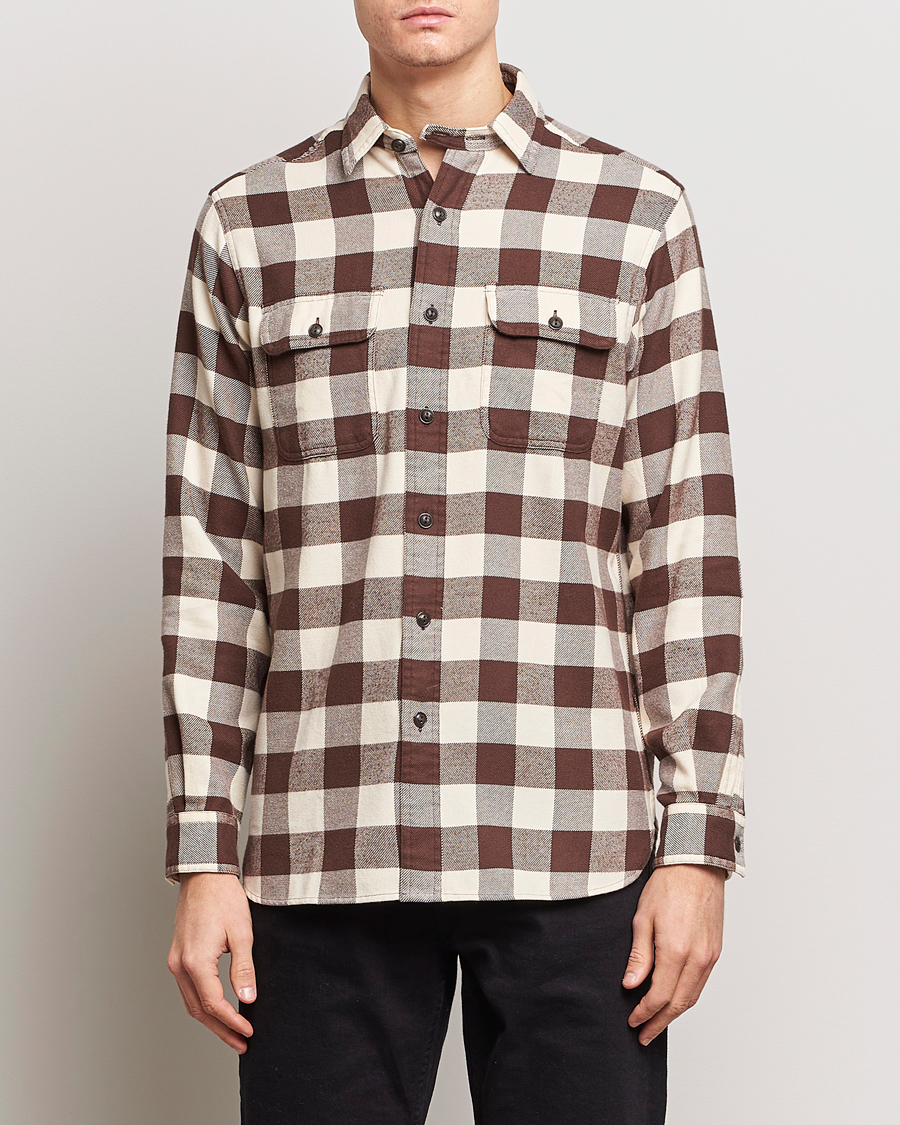 Homme | Soldes -30% | Polo Ralph Lauren | Ranch Checked Pocket Overshirt Cream/Brown