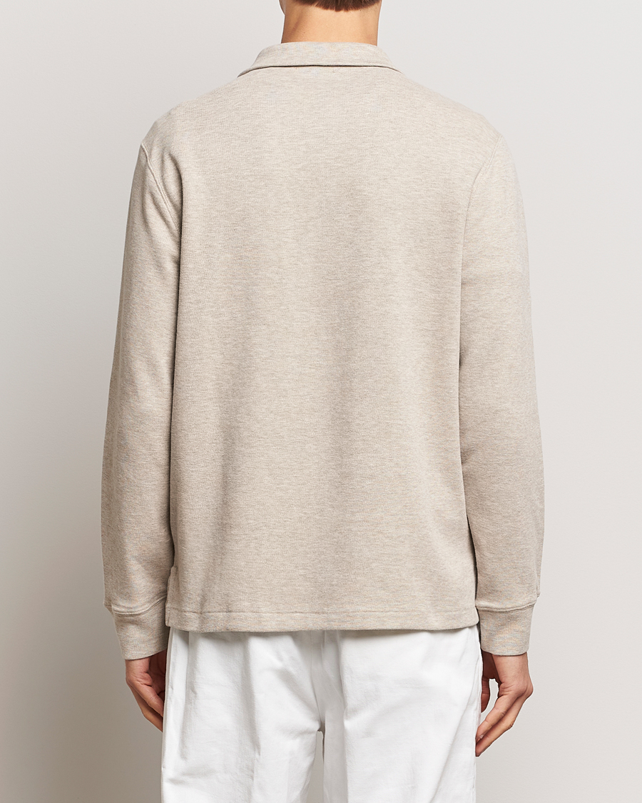 Homme | Pulls Et Tricots | Polo Ralph Lauren | Double Knit Jaquard Half Zip Sweater Beige Heather
