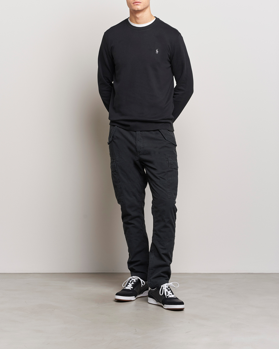 Homme | Pulls Et Tricots | Polo Ralph Lauren | Double Knitted Jersey Sweatshirt Black