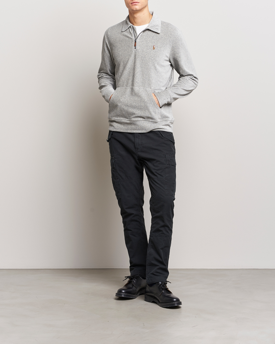 Homme | Pulls Et Tricots | Polo Ralph Lauren | Knit Corduroy Half-Zip Andover Heather