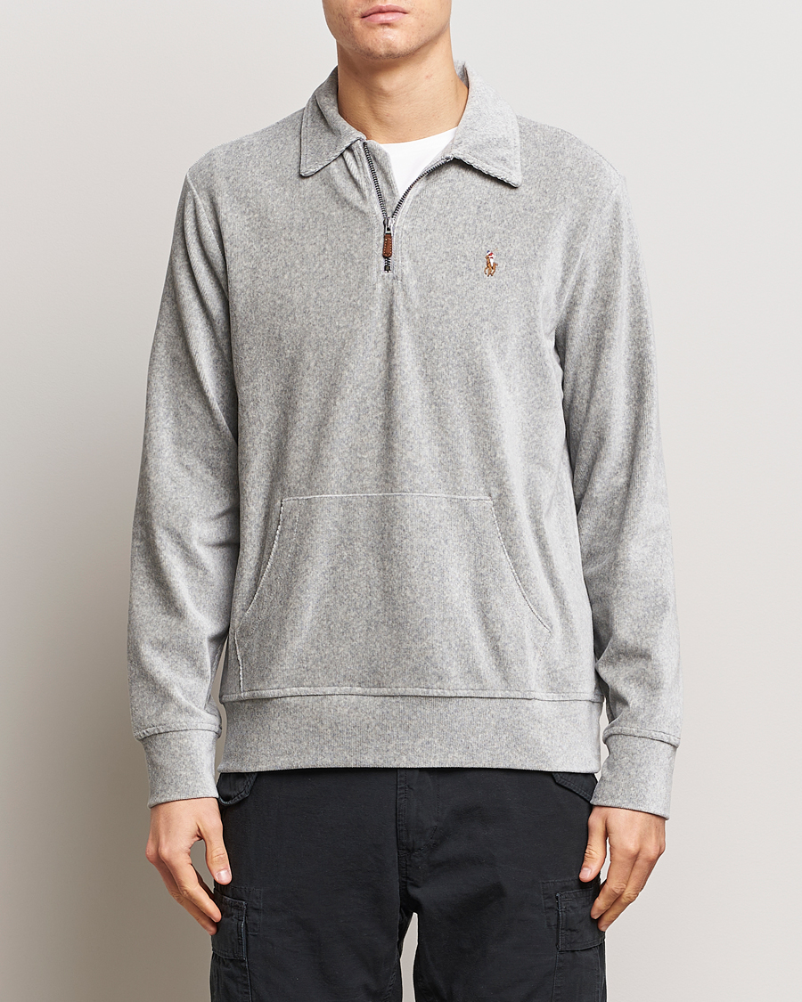 Homme | Pulls Et Tricots | Polo Ralph Lauren | Knit Corduroy Half-Zip Andover Heather