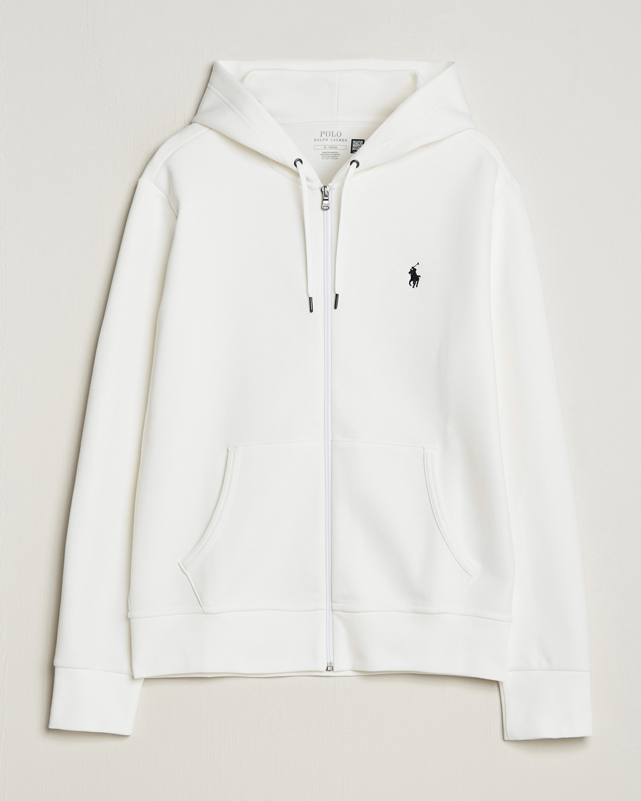 Homme | Pulls Et Tricots | Polo Ralph Lauren | Double Knitted Full-Zip Hoodie White