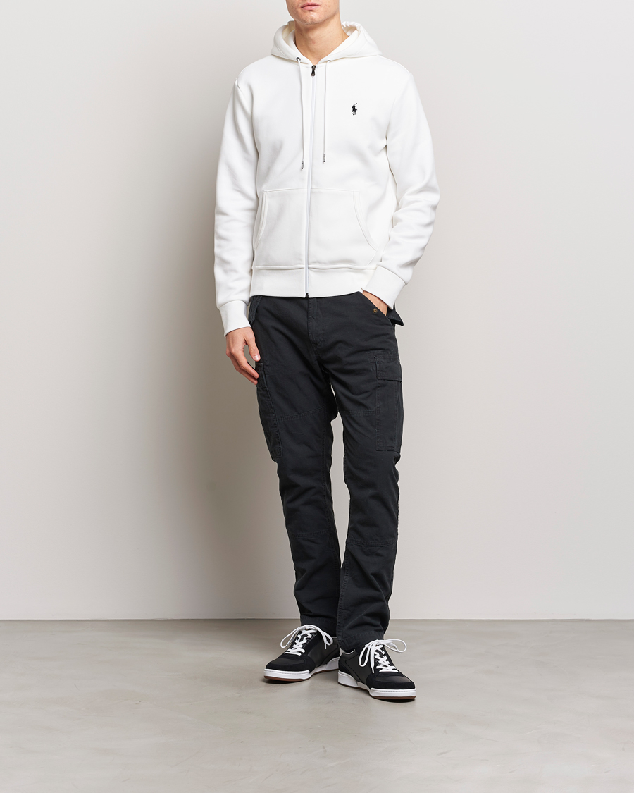 Homme | Pulls Et Tricots | Polo Ralph Lauren | Double Knitted Full-Zip Hoodie White