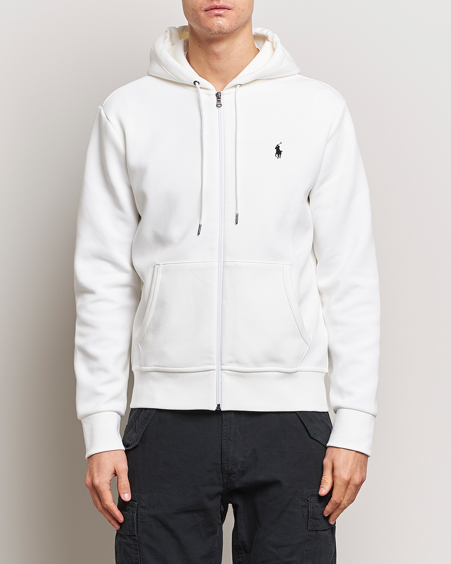 Homme | Pulls Et Tricots | Polo Ralph Lauren | Double Knitted Full-Zip Hoodie White