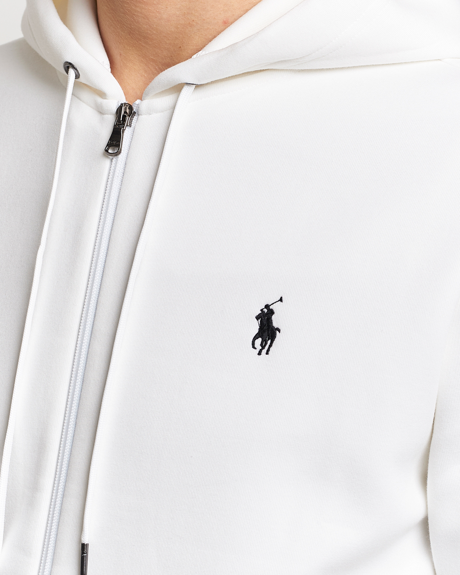 Homme | Pulls Et Tricots | Polo Ralph Lauren | Double Knitted Full-Zip Hoodie White