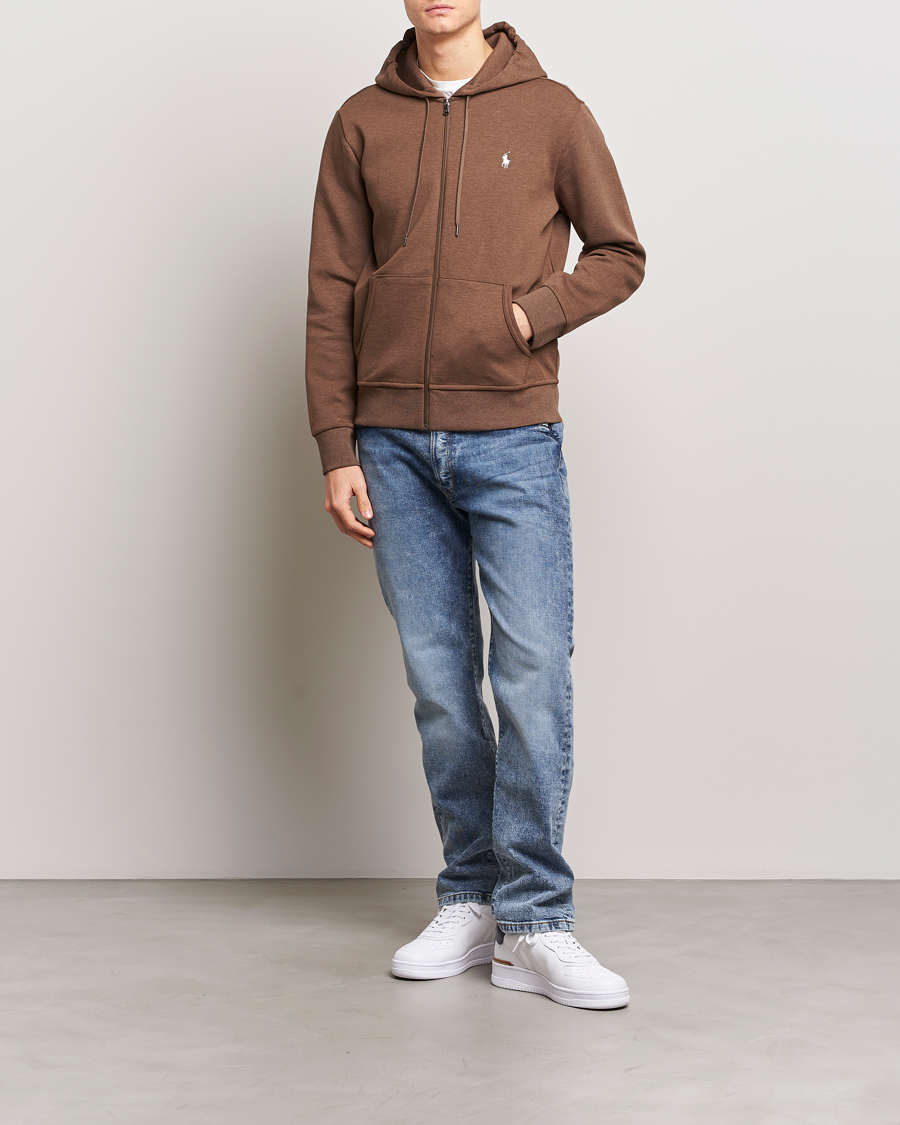 Homme | Pulls Et Tricots | Polo Ralph Lauren | Double Knitted Full-Zip Hoodie Cedar Heather