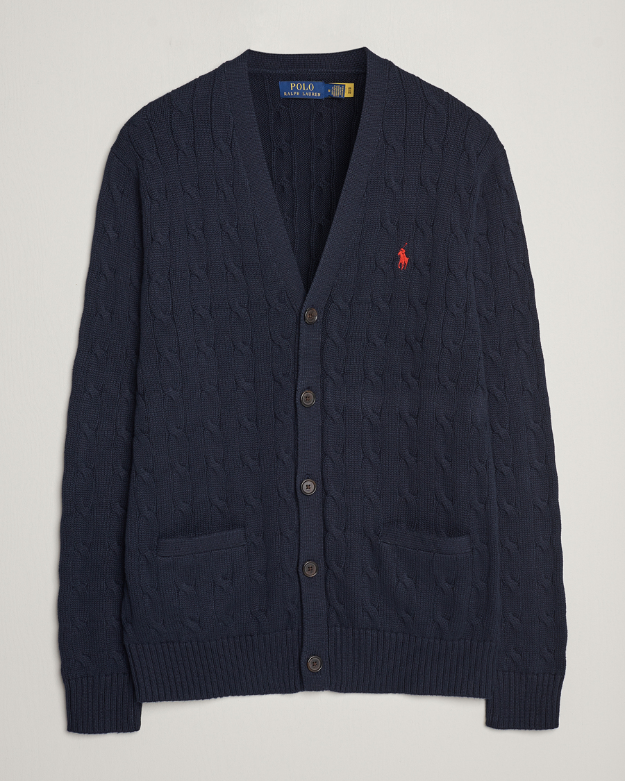 Homme | Pulls Et Tricots | Polo Ralph Lauren | Cotton Cable Cardigan Hunter Navy